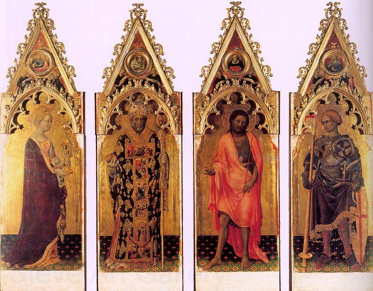 Gentile da  Fabriano Four Saints of the Quaratesi Polyptych Norge oil painting art